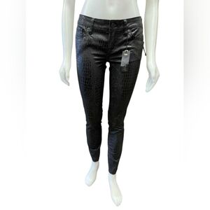 Buffalo David Bitton NWT Jazz Skinny Jean Snake Print Black Low Rise Size 27/30
